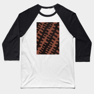 Boho Abstract Organic Wavy Shapes Baseball T-Shirt